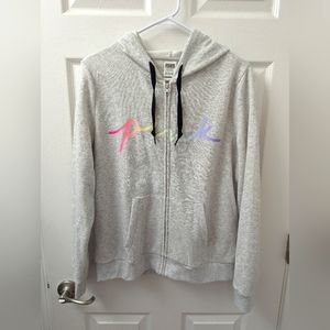 PINK White Zip up